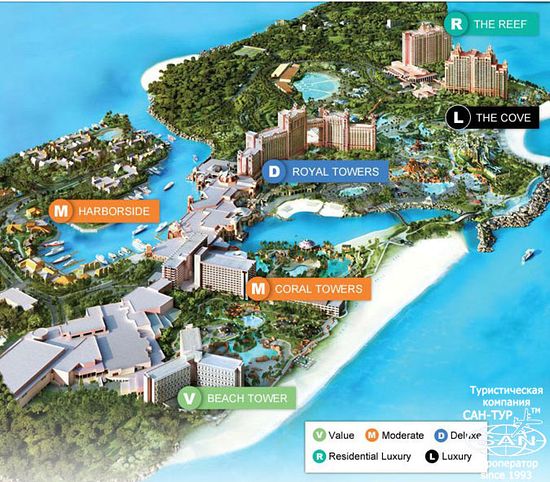   The Reefs 5*  Atlantis Resort Paradise Island